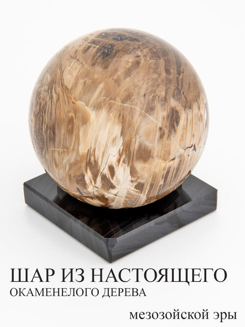 Шар из окаменелого дерева