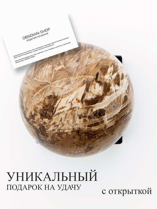 Шар из окаменелого дерева