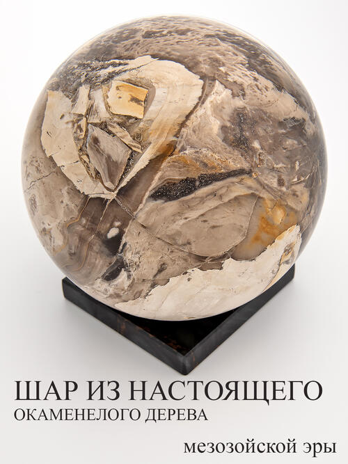 Шар из окаменелого дерева